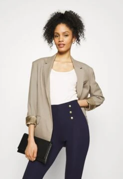 Anna Field Punto Leggings With Button Detail - Legging - Dark Blue -Anna Field Boutique 007714f5801d4292a42e3e4e1a14adce