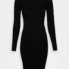 Anna Field Boat Ausschnitt Mini Strickkleid Mit Geschweiften Rändern - Gebreide Jurk - Black -Anna Field Boutique 0dece7a29e2a4731b023fafda37ef4dd