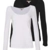 Anna Field 2 Pack - Longsleeve - Black/White