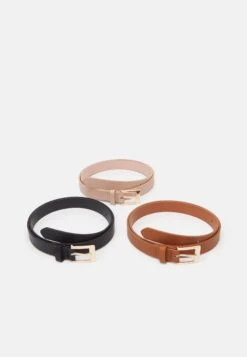 Anna Field 3 Pack - Riem - Black/Cognac/Pink