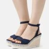 Anna Field Sandalen Met Sleehak - Dark Blue -Anna Field Boutique 29ce0c5833034fe1a201da6e4f25653a