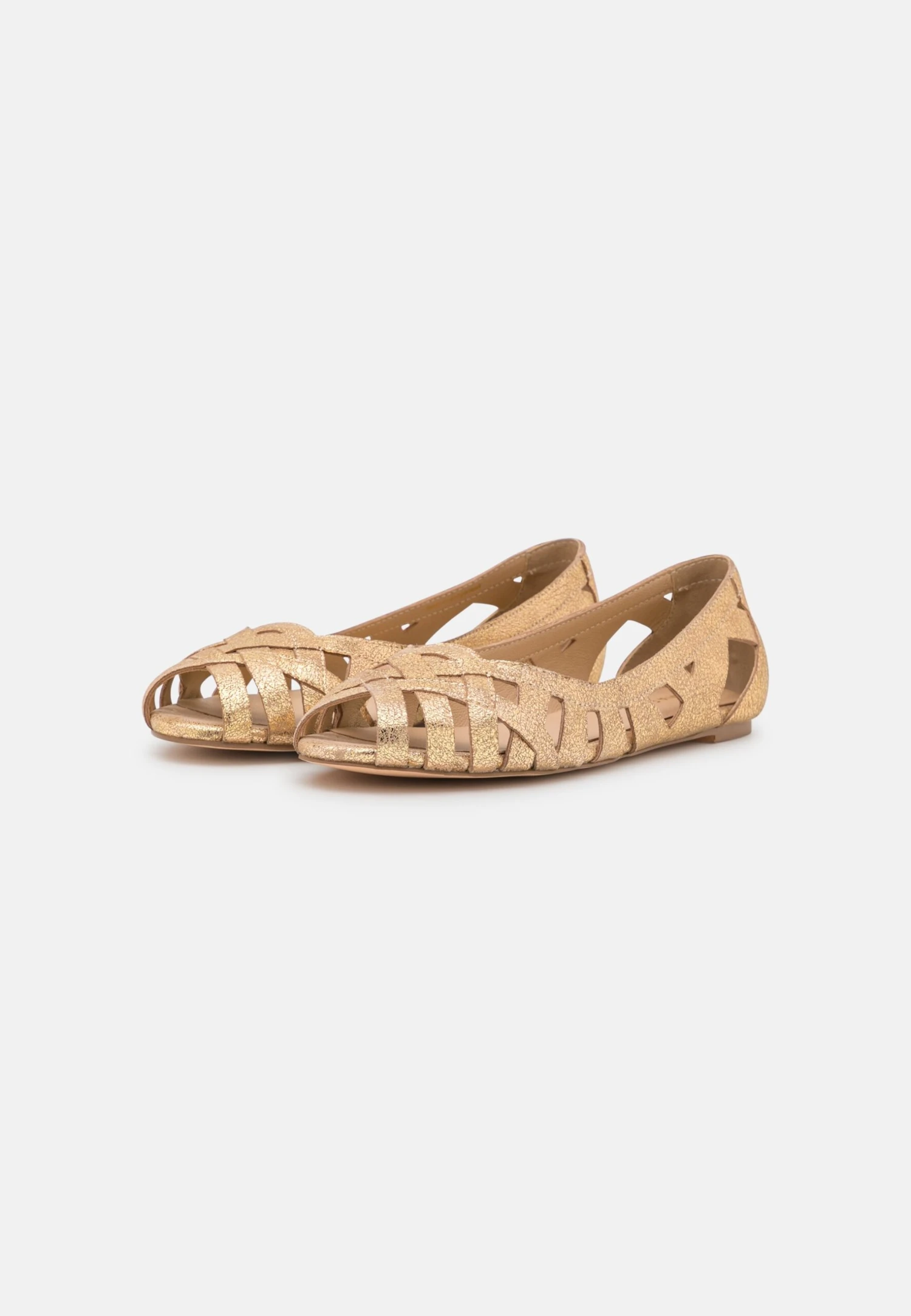 Anna Field Leather - Peeptoe Ballerina'S - Gold 7 Anna Field Leather - Peeptoe Ballerina'S - Gold - Afbeelding 5