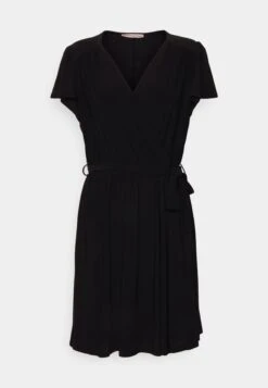 Frilled Cap Sleeves Flared Dress - Jerseyjurk - Black 10 Frilled Cap Sleeves Flared Dress - Jerseyjurk - Black -Anna Field Boutique 362bbdf9d64744cfa0f85eb27c00e199