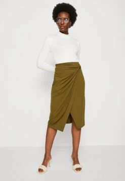 Anna Field Front Knot Midi Skirt - Kokerrok - Khaki -Anna Field Boutique 461ee7207cb243998c18cf265d0ad4bd