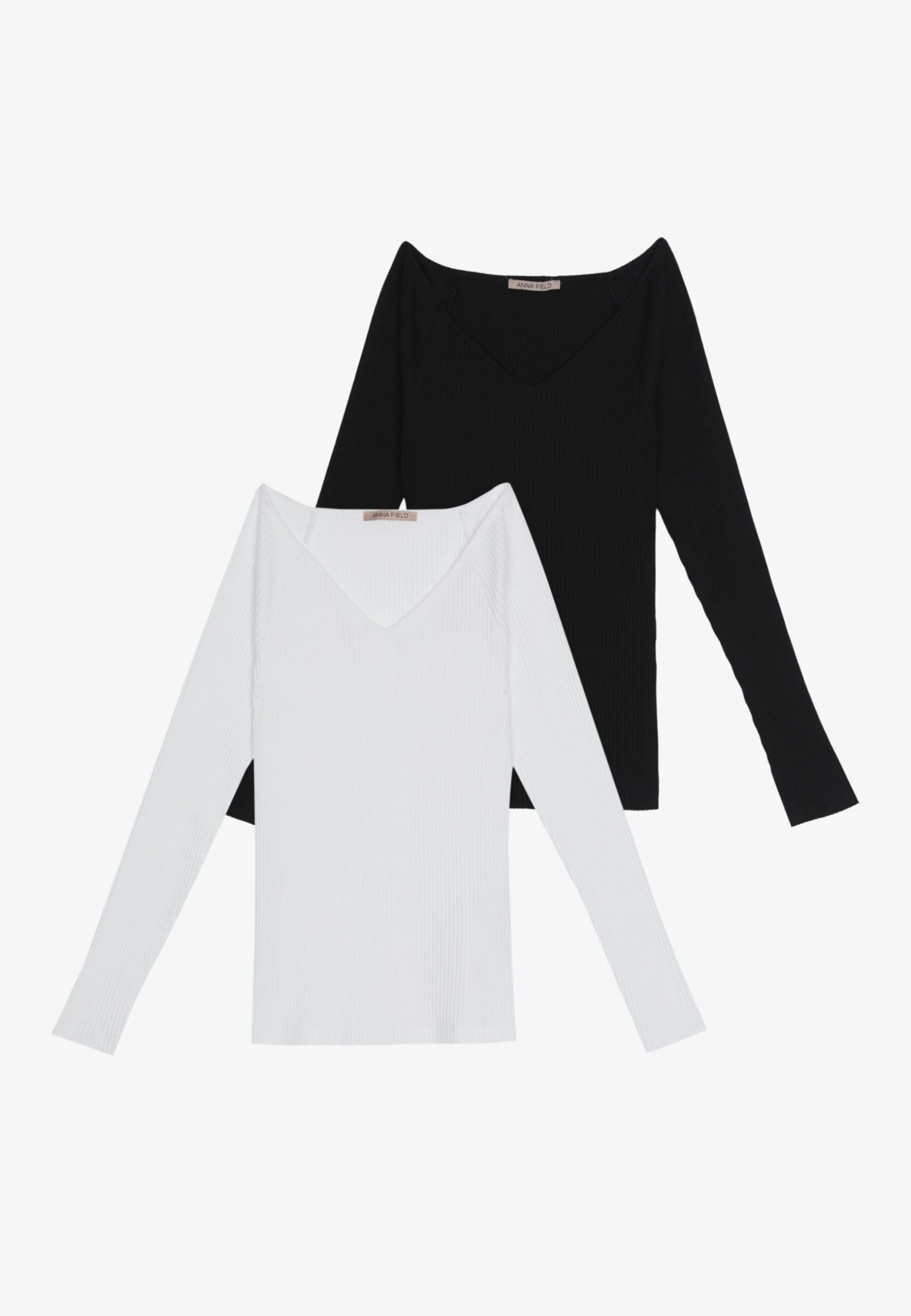 Anna Field 2-Pack - Longsleeve - Black/White 7 Anna Field 2-Pack - Longsleeve - Black/White - Afbeelding 5