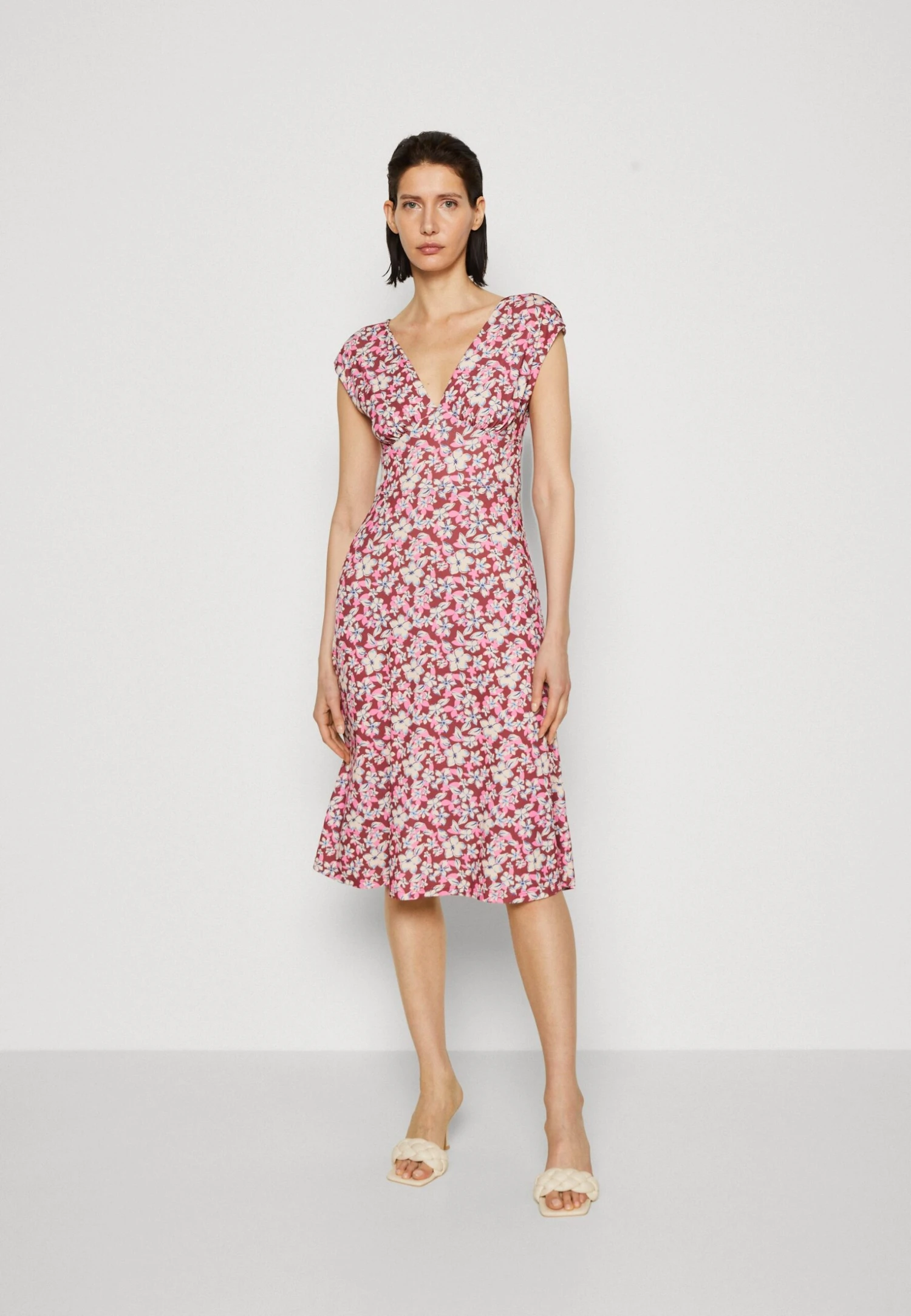 Anna Field Jerseyjurk - Brown/Beige/Pink 3 Anna Field Jerseyjurk - Brown/Beige/Pink