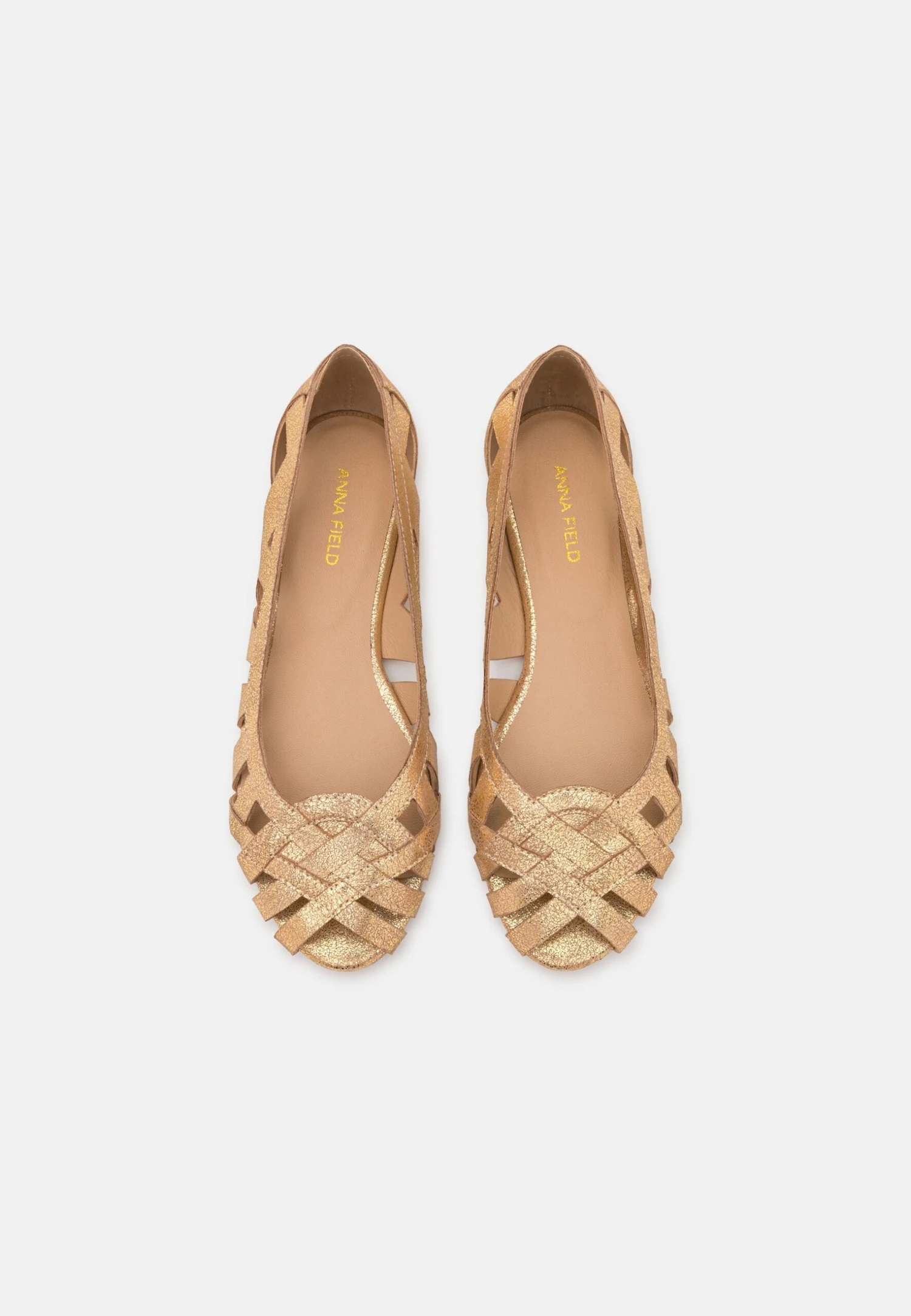 Anna Field Leather - Peeptoe Ballerina'S - Gold 9 Anna Field Leather - Peeptoe Ballerina'S - Gold - Afbeelding 7