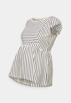 Maternity Baby Doll Nursing Tee- T-Shirt Print -Dark Blue/Off-White -Anna Field Boutique 6b8054cd573d4137ad196275941c10ea