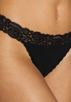 Anna Field 3Pp Margaret Cotton & LaceThong - String - Black -Anna Field Boutique 74b425447f5741feb9c5473d46efd81f