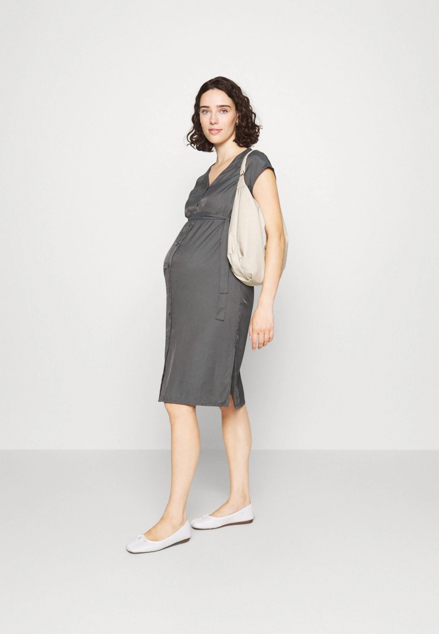 Jurk - Khaki 4 Jurk - Khaki - Afbeelding 2