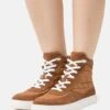 Anna Field Leather - Sneakers Hoog - Cognac