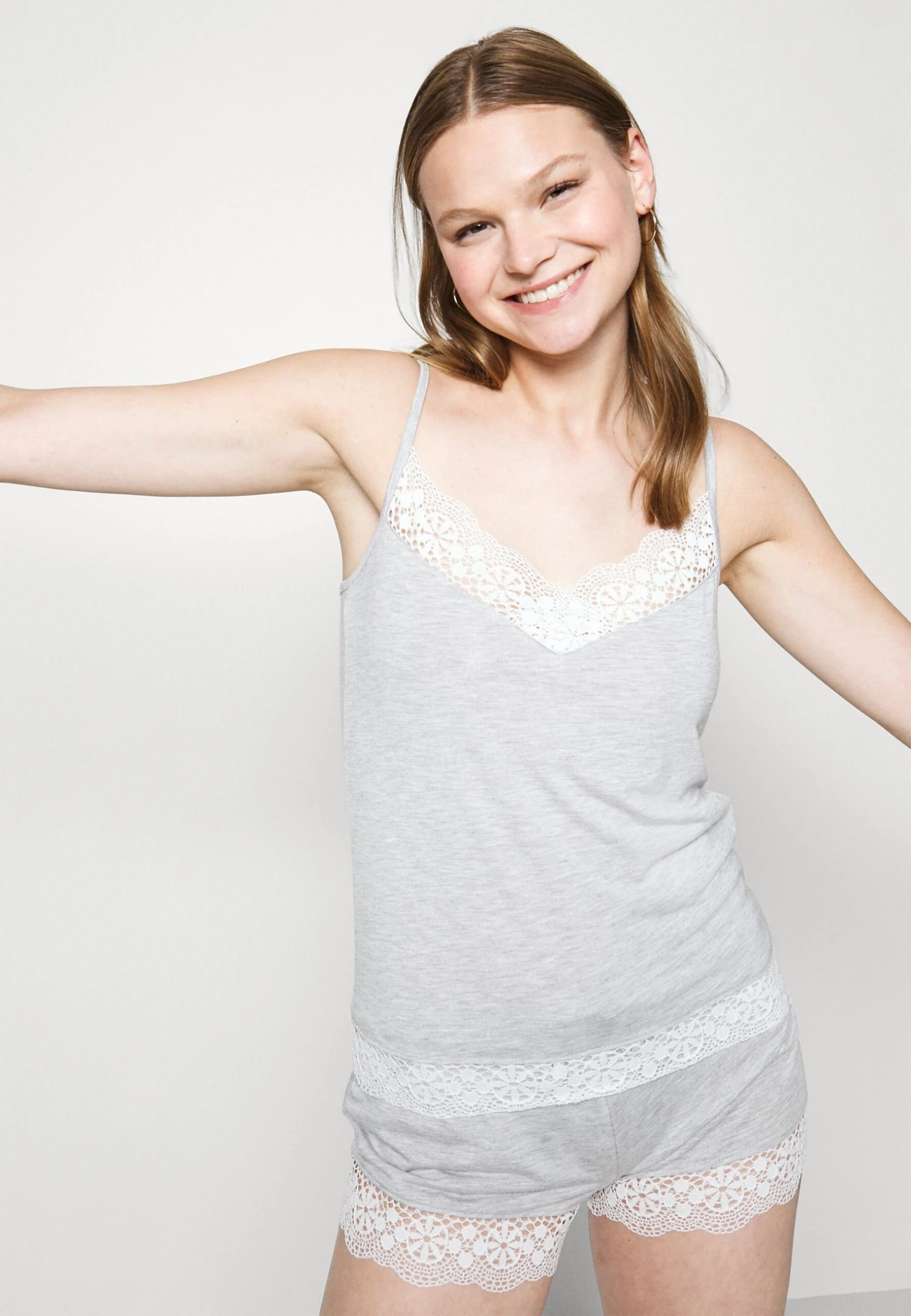 Anna Field Sarah Short Pj Set- Pyjama - Grey 6 Anna Field Sarah Short Pj Set- Pyjama - Grey - Afbeelding 4