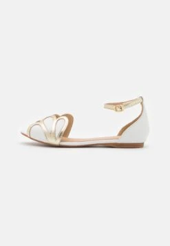 Anna Field Leather - Peeptoe Ballerina'S - White -Anna Field Boutique a3884c45d42a4dc48d845cd124449906