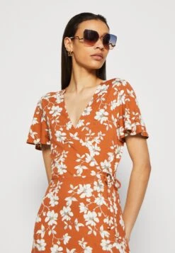 Anna Field Jerseyjurk - Brown/White -Anna Field Boutique a92025f7d861470fb5edd259bb14a51a