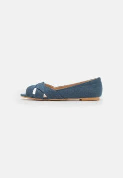 Anna Field Peeptoe Ballerina'S - Blue -Anna Field Boutique c3ac6331c91540859ec90fd5406f226e