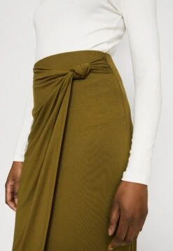 Anna Field Front Knot Midi Skirt - Kokerrok - Khaki -Anna Field Boutique d576750e077445fb85b1a7e2454a7d44