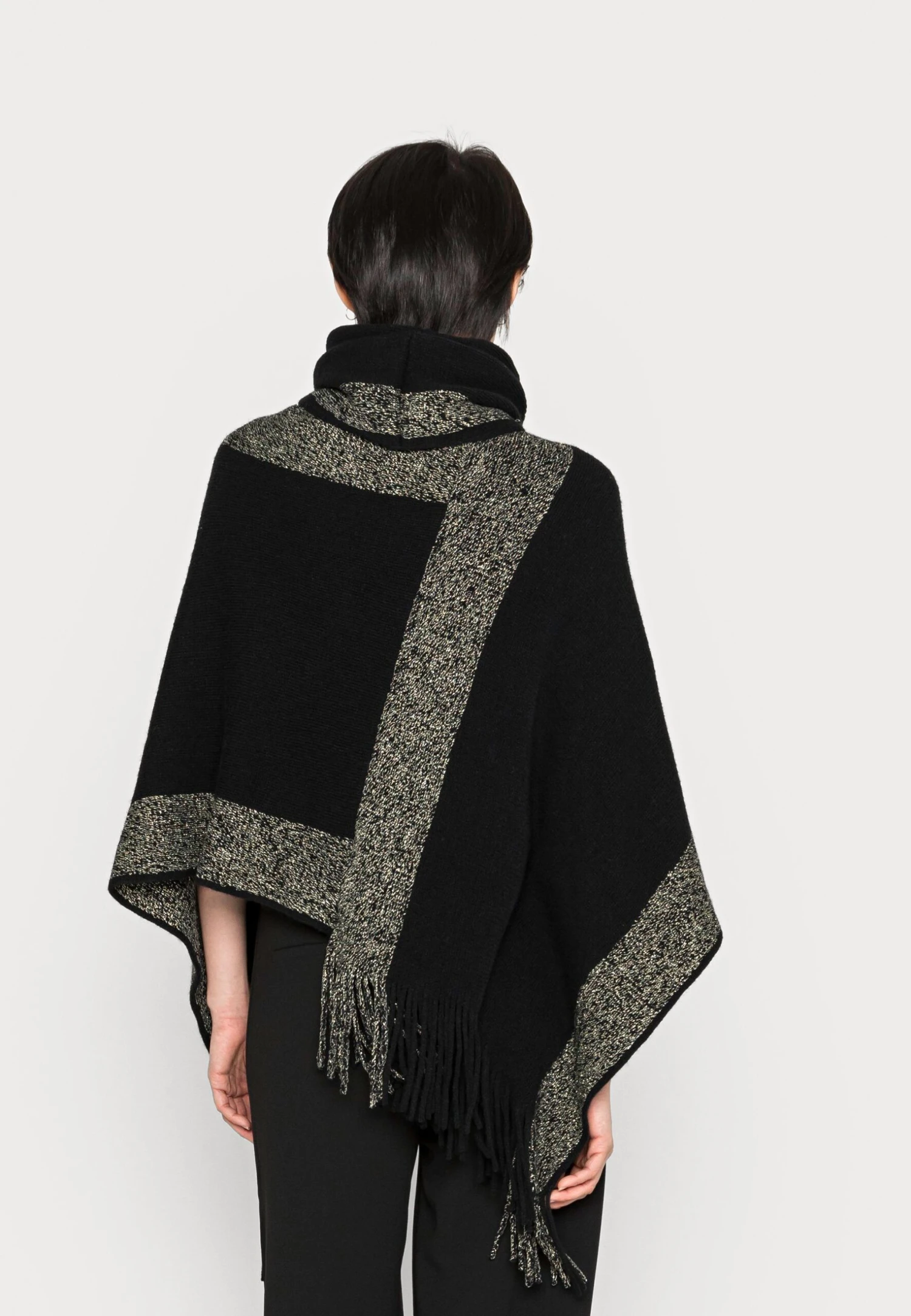 Anna Field Poncho - Black / Gold 5 Anna Field Poncho - Black / Gold - Afbeelding 3