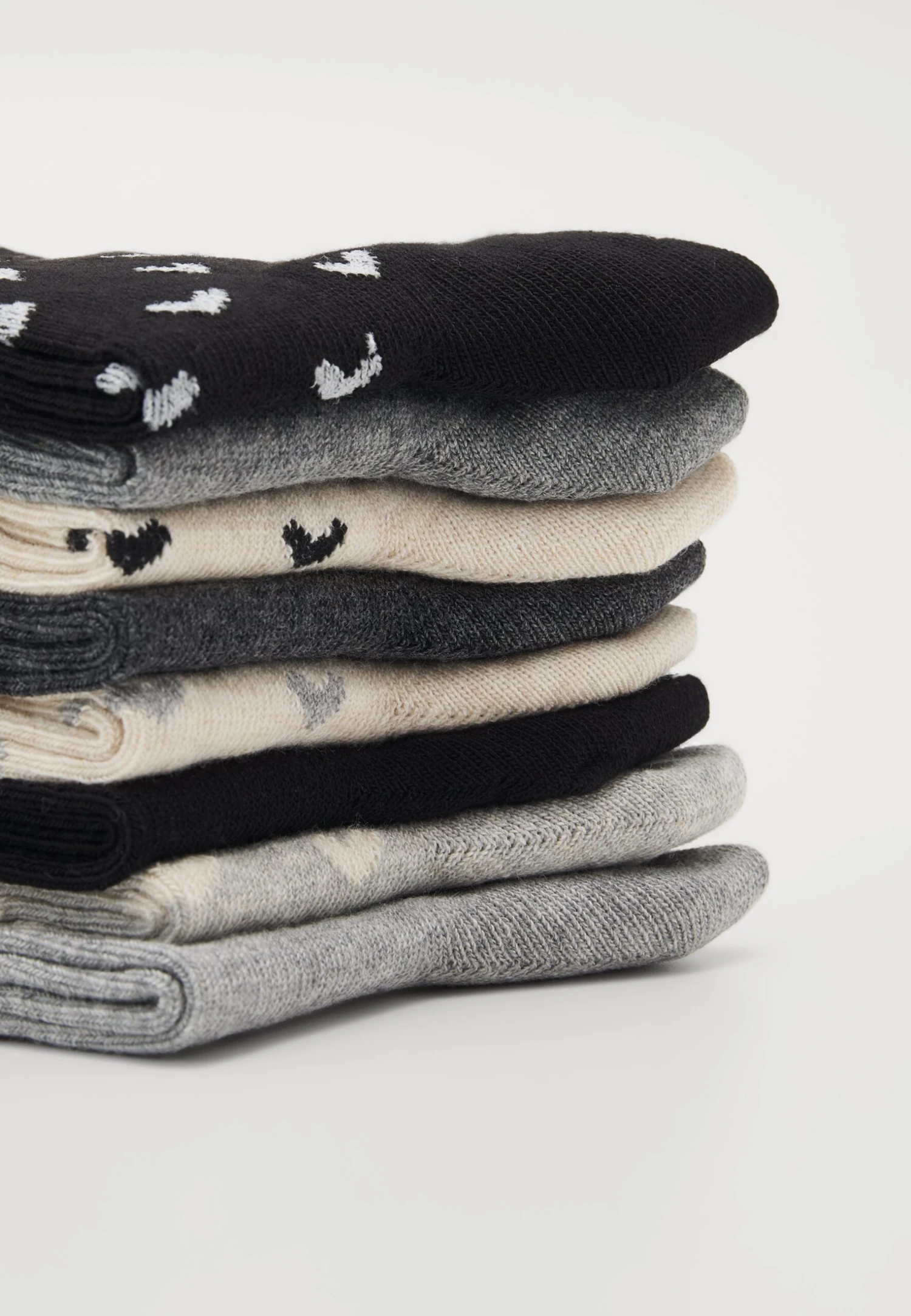 Anna Field Heart Ankle 8 Pack - Sokken - Black/Grey 4 Anna Field Heart Ankle 8 Pack - Sokken - Black/Grey - Afbeelding 2