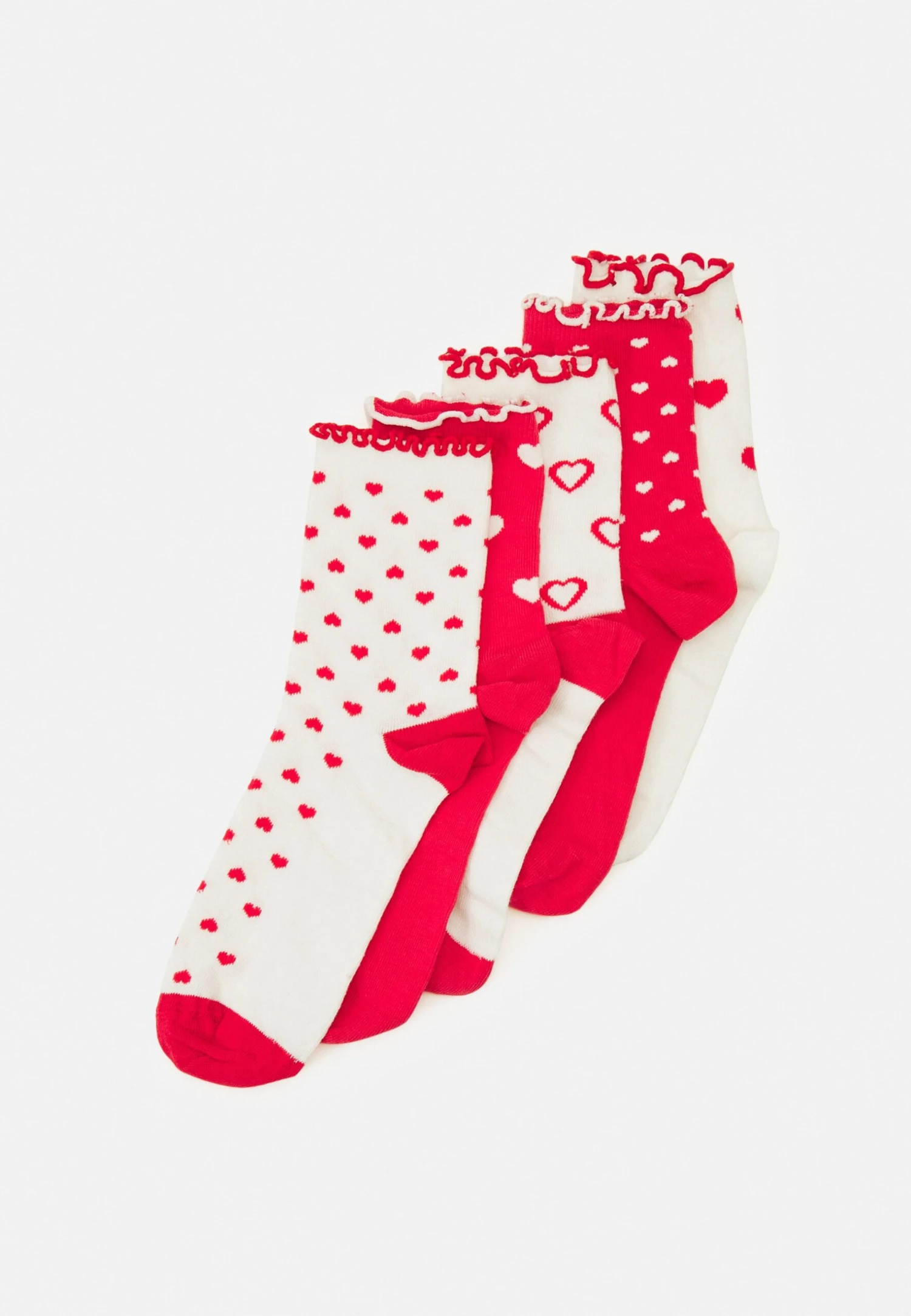 Anna Field 5 Pack - Sokken - White/Red 3 Anna Field 5 Pack - Sokken - White/Red